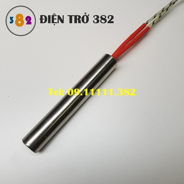 Thanh gia nhiệt một đầu phi 12, thanh nhiệt sấy khuôn, que gia nhiệt, ti nhiệt,  điện trở đốt nóng một đầu