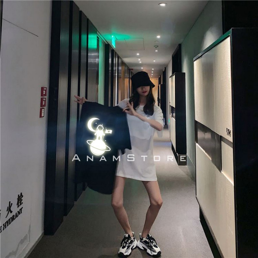 Áo thun phản quang tay lỡ nam nữ SAO hỏa