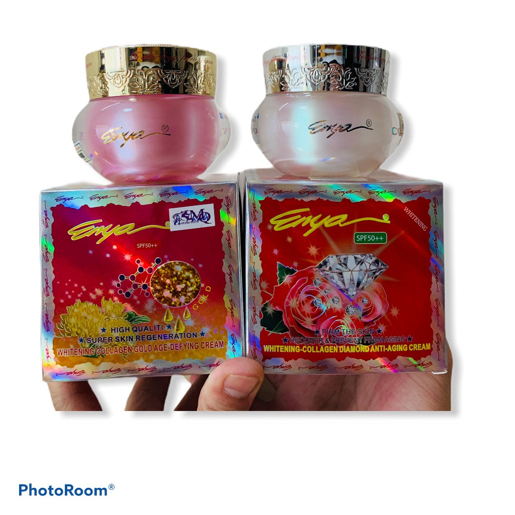 KEM ENYA VÀNG XOÁ THÂM NÁM - PHỤC HỒI DA 9 TRONG 1 - 25G - ENYA WHITENING COLLAGEN GOLD AGE-DEFYING CREAM