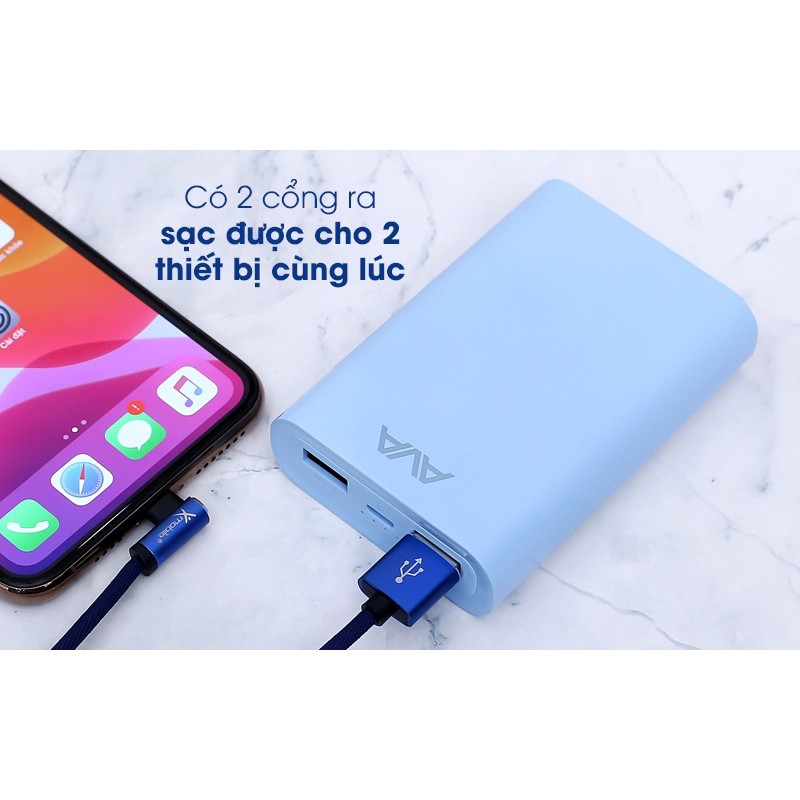 SẠC DỰ PHÒNG AVA 7500MAH CHÍNH HÃNG