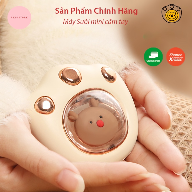 Máy Sưởi Mini - Máy Sưởi Cầm Tay Mini Thông Minh Siêu Cute 4KIDS - Pin 2400mAh - Giữ Ấm 4-8 Giờ - Quà Noel Ý Nghĩa