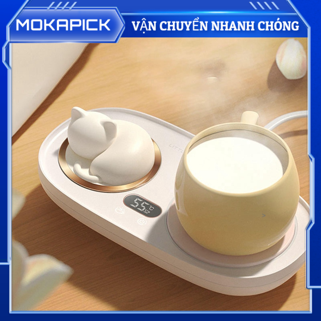 Đế hâm nóng Thông Minh, Tiện Dụng-Giữ Nhiệt Độ 55-75 ºC , Làm Nóng Sữa, Cà Phê , Nước... Mokapick