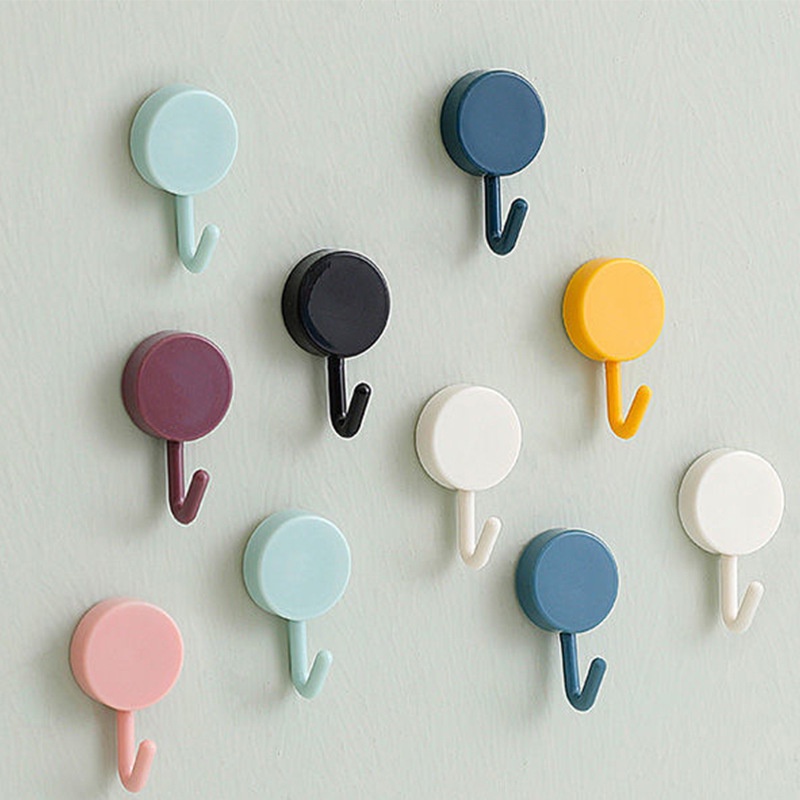 Móc treo đồ gắn tường nhựa màu pastel và họa tiết hoạt hình đáng yêu cute đa năng tiện lợi