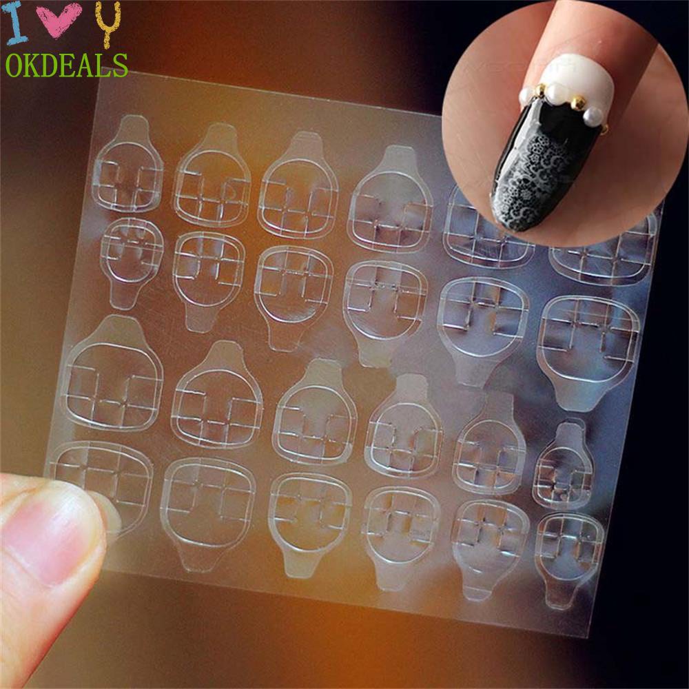 💎OKDEALS💎 New Double Sided Stickers Beauty Adhesive Tapes False Nail Tips Women Transparent DIY Ultra Thin Extension Tool