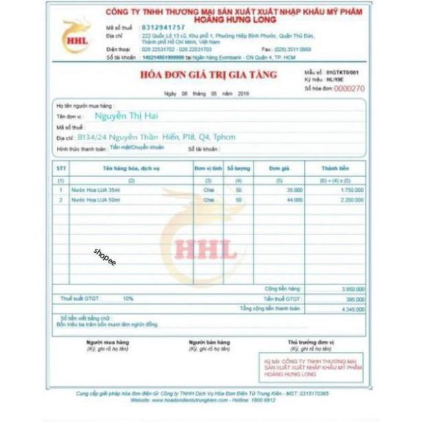 Ống Test Nước Hoa LUA 16 mùi - chai xịt 10ml | Thế Giới Skin Care