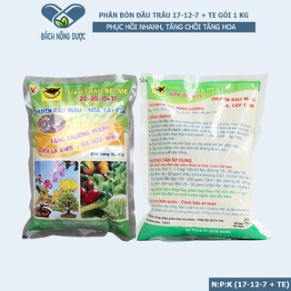 Phân Bón Đầu Trâu MK Đa Năng Cao Cấp NPK 20-20-15 Chuyên Cho Rau Màu Hoa Kiêng túi 1 kg