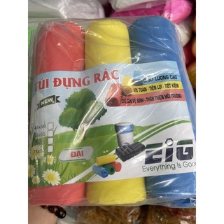 3 cuộn túi rác màu