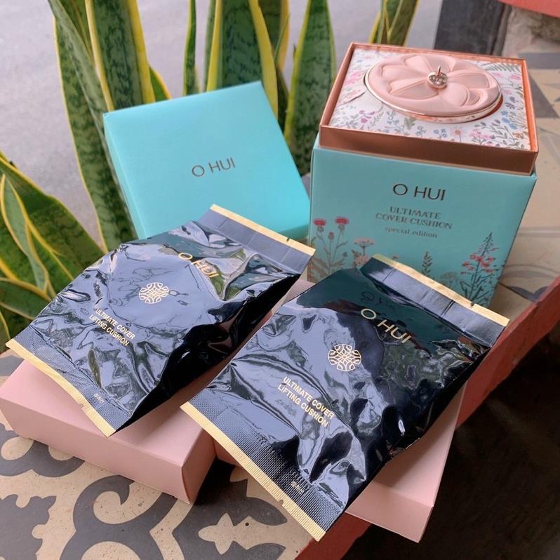Phấn nước OHUI Ultimate Lifting Cover Cushion 3 lõi - Hàng chính hãng LG Hàn Quốc