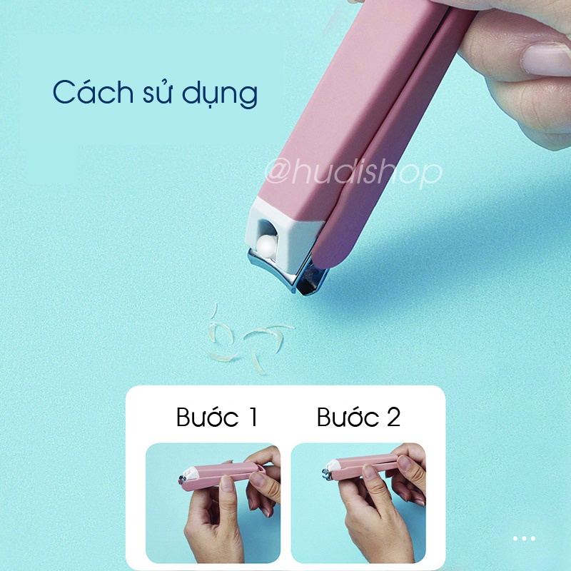 Bộ bấm móng tay có ngăn đựng Set 2 mon cắt móng tiện lợi thiết kế thông minh
