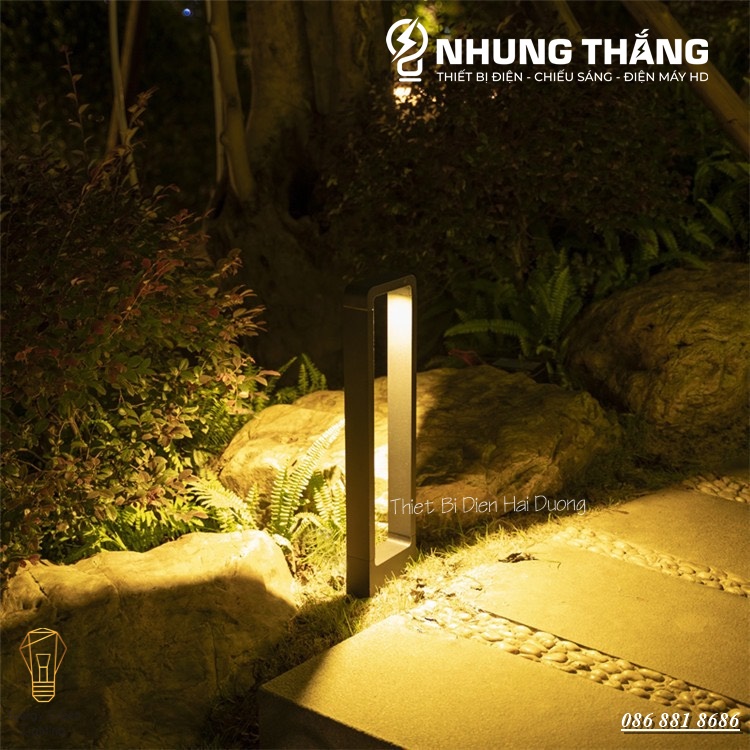 Đèn Trang Trí Sân Vườn DSV-818 Chống Nước - Chiều Cao 80cm - Ánh Sáng Vàng - Sử Dụng Điện