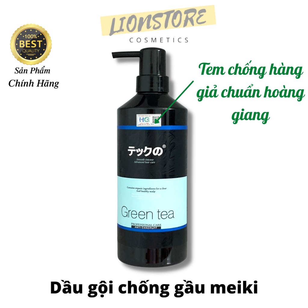 Cặp dầu gội trà xanh Meiki 780ml chống nhờn dưỡng sâu chống gàu chính hãng