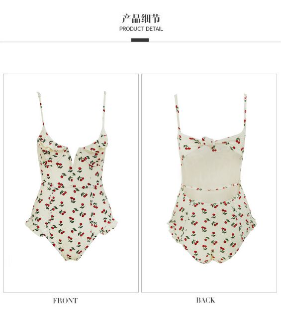 Bộ đồ bơi liền mảnh hoạ tiết cherry | BigBuy360 - bigbuy360.vn