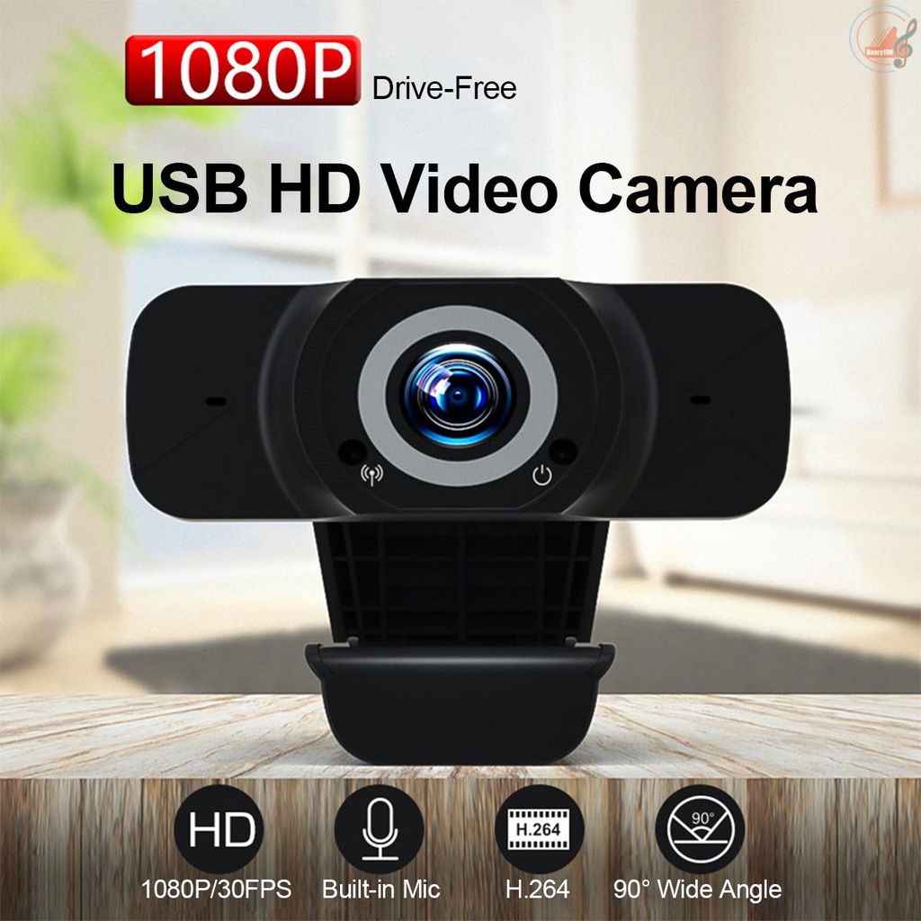 ✍H H✔Webcam máy tính 1080P HD 2 Megapixels tập trung H.264 tích hợp micro cổng USB hỗ trợ thu âm/phát trực tiếp | BigBuy360 - bigbuy360.vn