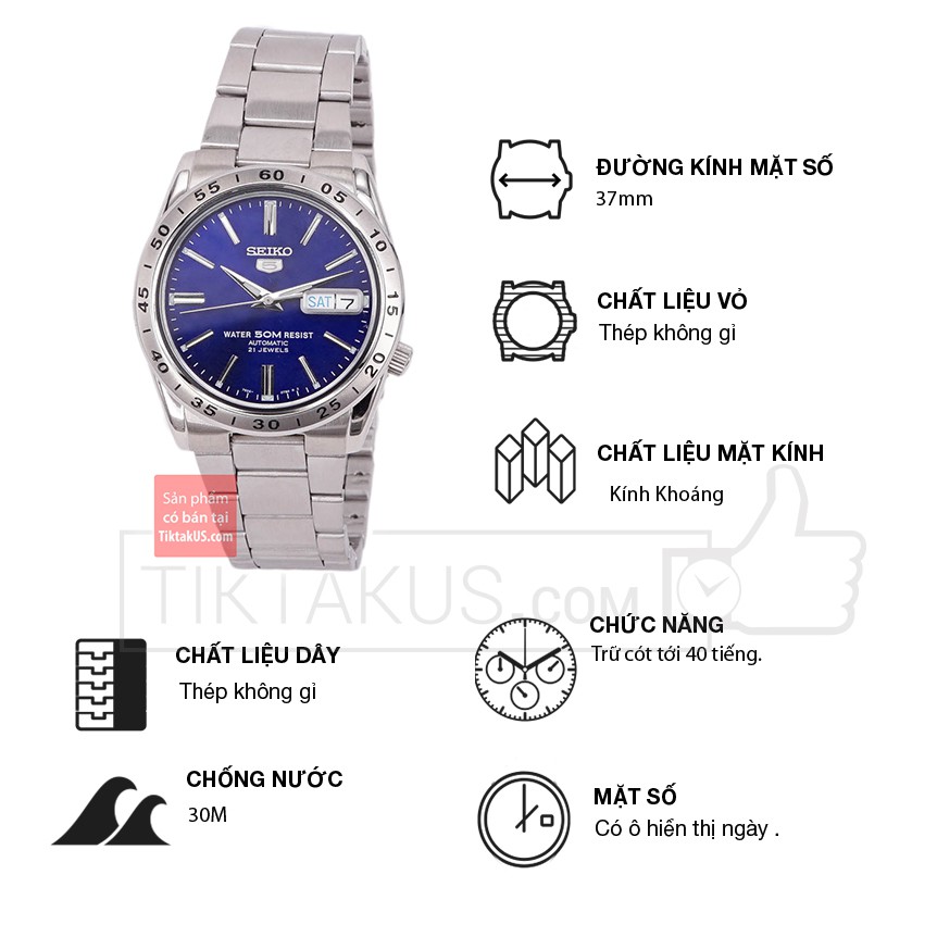 Đồng hồ nam dây thép Seiko 5 SNKD99K1