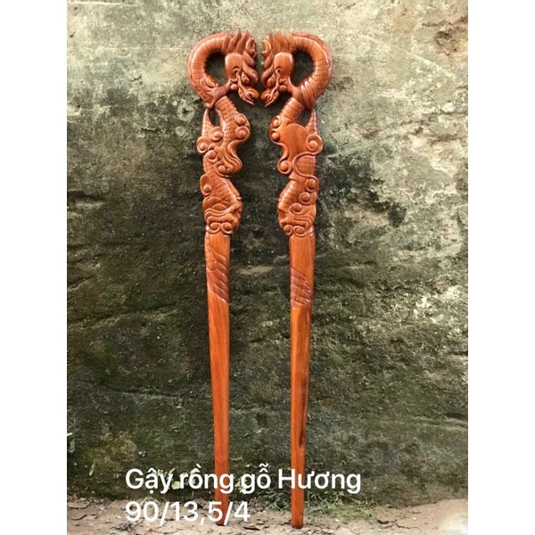 Gậy batong dành cho người già bằng gỗ hương đá kt 90×13,4×4cm ,
