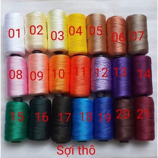 sợi thô dùng móc nón, giỏ, giày