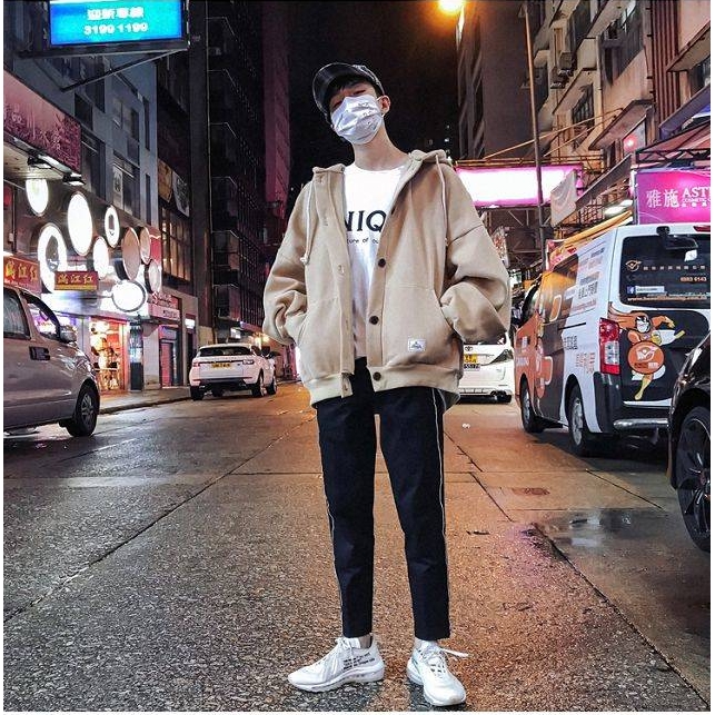 Áo Khoác Hoodie Dày Dặn Phong Cách Harajuku Cho Nam | BigBuy360 - bigbuy360.vn