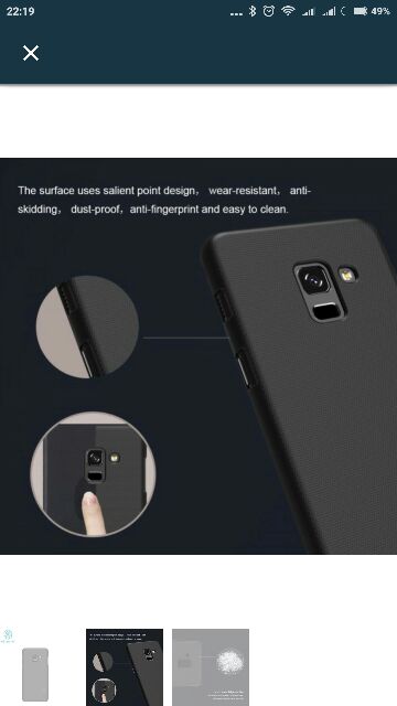 Ốp nillkin galaxy A8 plus(2018) tặng dán