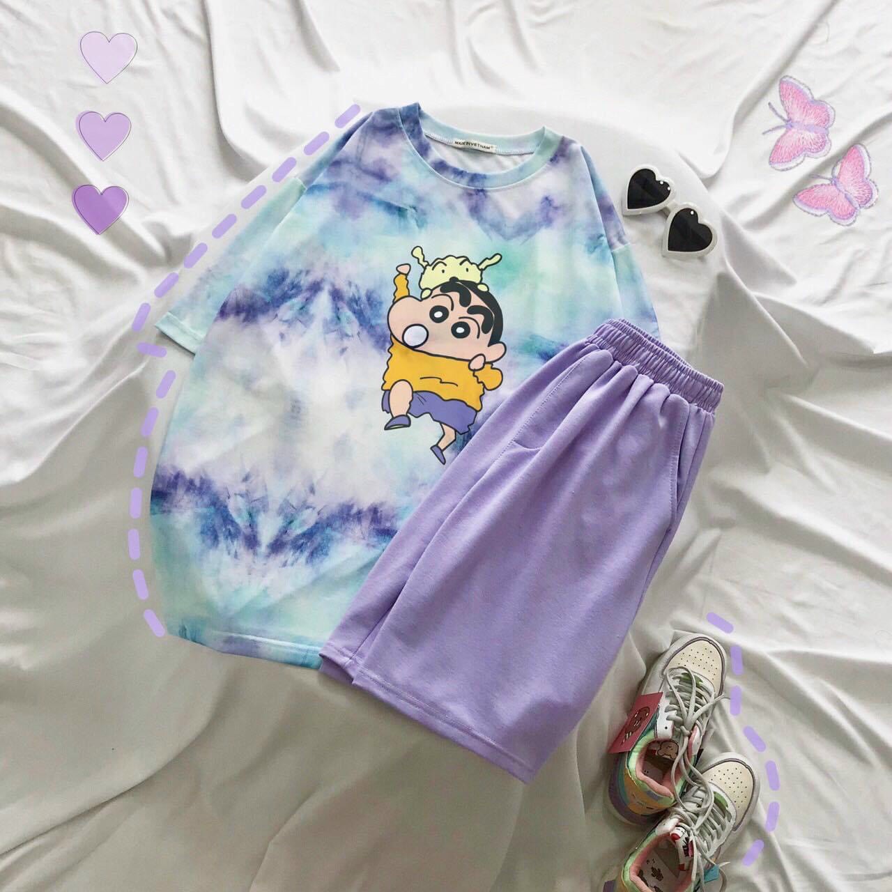 Đồ bộ hoạt hình form rộng Unisex BỘ LOANG NHIỀU MẪU Freesize dành cho nam nữ Molly Fashion | BigBuy360 - bigbuy360.vn