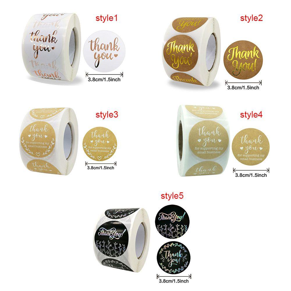 Cuộn Miếng Dán Niêm Phong Bao Bì In Chữ Thank You Độc Đáo