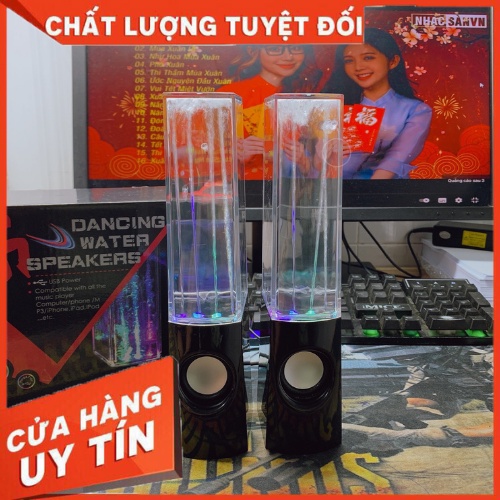 LOA VI TÍNH MẪU VUÔNG PHUN NƯỚC THEO ĐIỆU NHẠC có đèn led - (BẢO HÀNH 12 THÁNG)