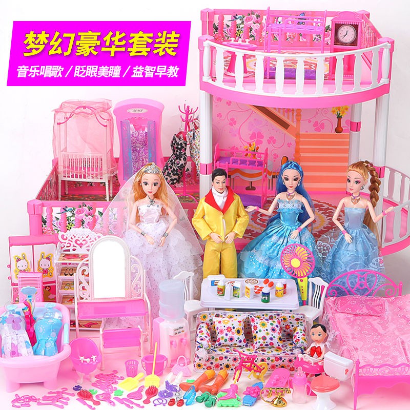 Bộ Đồ Chơi Lâu Đài Búp Bê Barbie Dễ Thương Xinh Xắn