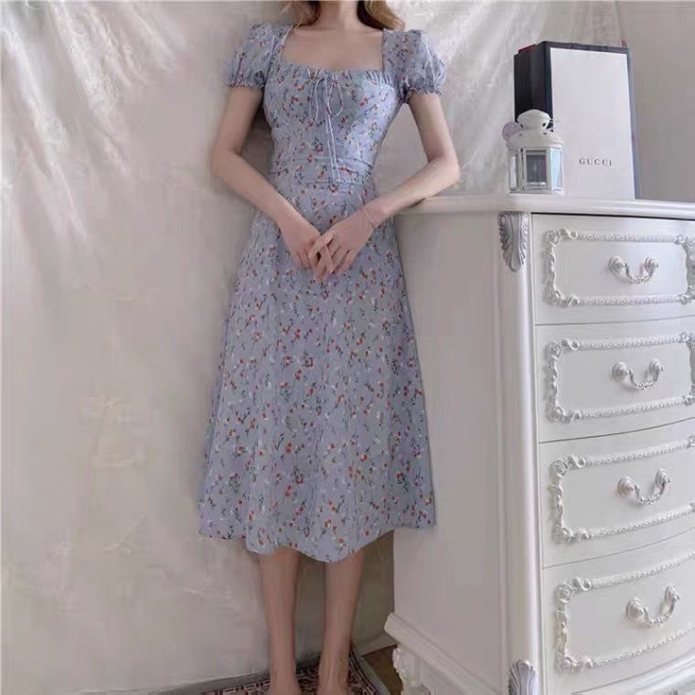 Đầm Hoa Tay Lửng Thời Trang Dành Cho Nữ