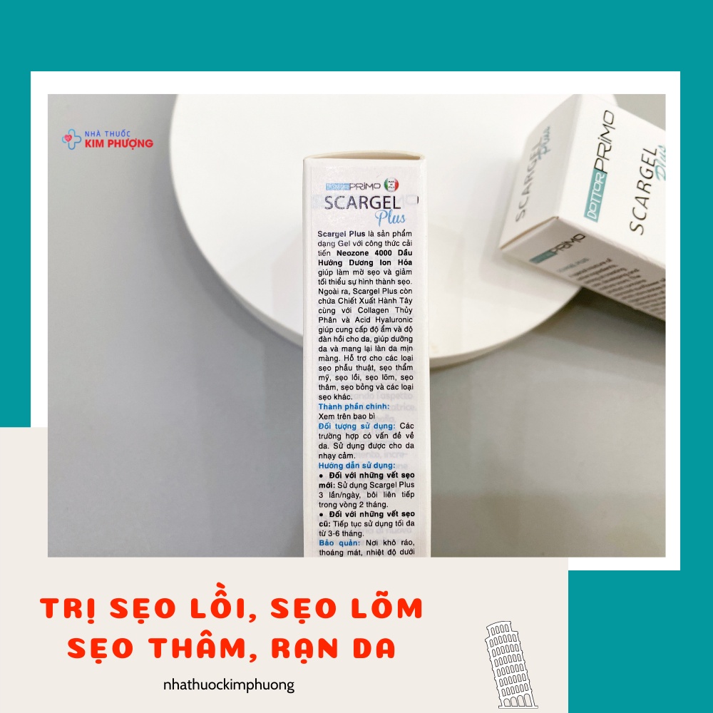 Kem Liền Sẹo Scargel Plus Giúp Làm Mờ Sẹo Lồi, Lõm, Thâm Từ Giai Đoạn Vết Thương Chưa Lành DottorPrimo
