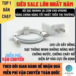 Bộ sạc nhanh iphone 20w dây sạc lõi đồng không nóng máy bao gồm dây sạc nhanh iphone và củ sạc hỗ trợ mọi dòng iphone