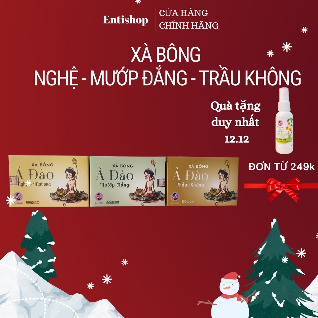 Xà bông Nghệ Ả đào, Xà bông Mướp đắng, Xà phòng thiên nhiên sáng da, mờ thâm, giảm mụn, viêm nang lông MỘC NHAN 100gr