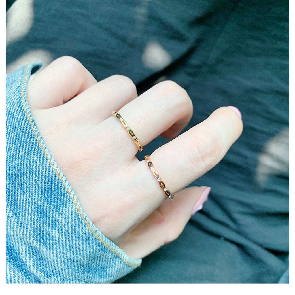 Nhẫn tiitan hình số 8 đính đá J2-205 - CAM KẾT KHÔNG GỈ, KHÔNG BAY MÀU - BẢO HÀNH 12 THÁNG