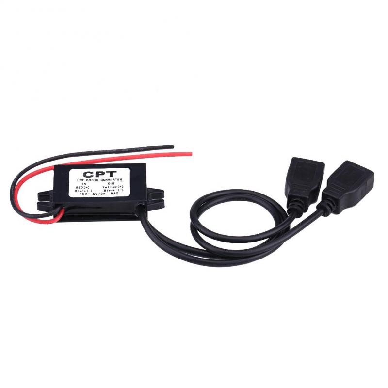 Mô đun chuyển đổi sạc 3A DC 12V sang 5V USB kép cho điện thoại trên xe ô tô