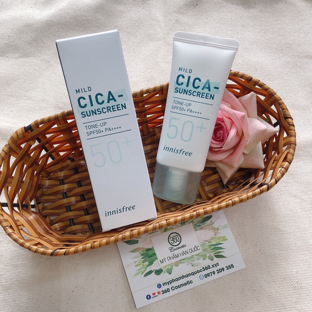Kem Chống Nắng Innisfree True Mild Cica Mineral Sunscream SPF50+PA++++