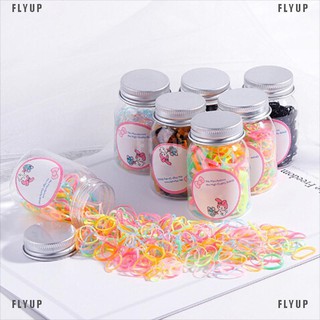 Set 100 / 200 Dây Buộc Tóc Co Giãn Nhiều Màu Sắc Cho Bé Gái