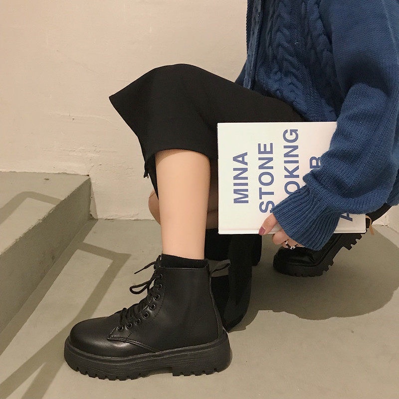 Combat Boots nữ ❤Giày bốt ulzzang boot cao cổ GC200