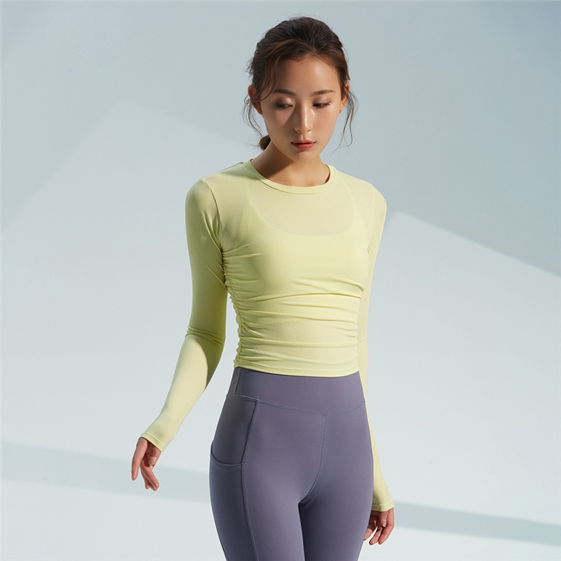 Flow Lily Đầm Yoga Tay Dài Ôm Dáng Thoáng Khí Nhanh Khô Gấp Hai Bên Cho Nữ
