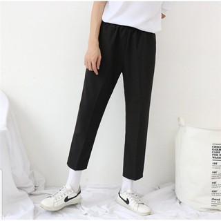 Quần baggy vải nam nữ ống ngắn trendy - ẢNH THẬT