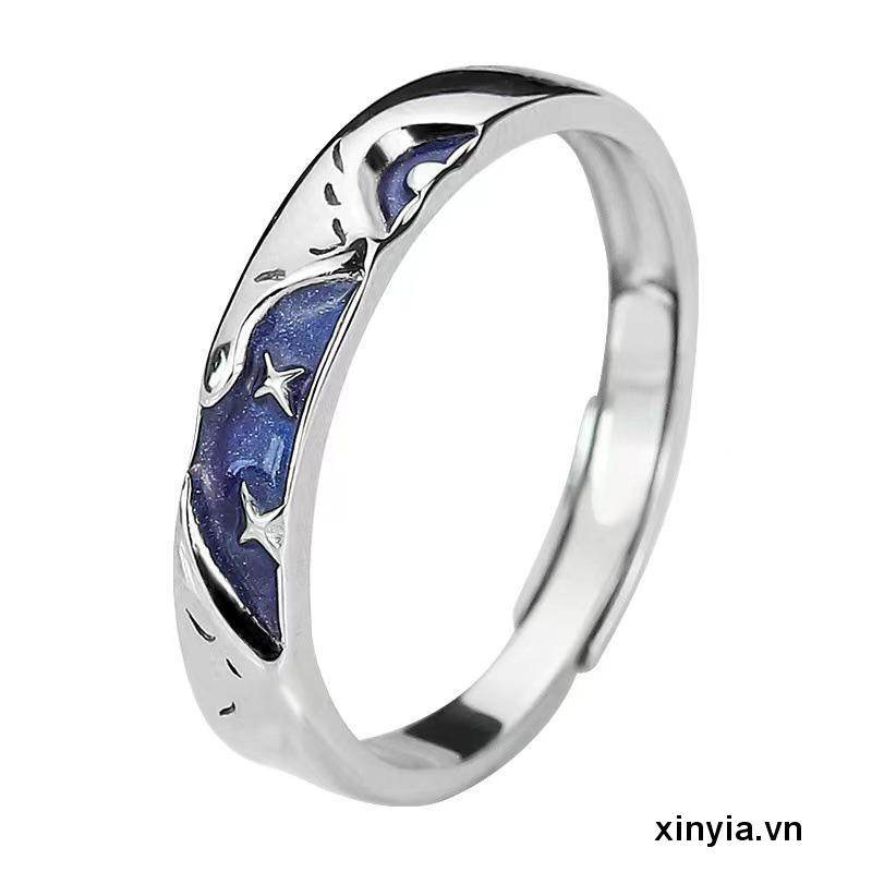 Nhẫn Cao Su Dạng Mở Hình Ngôi Sao Thời Trang Tươi Mới Cho Nam