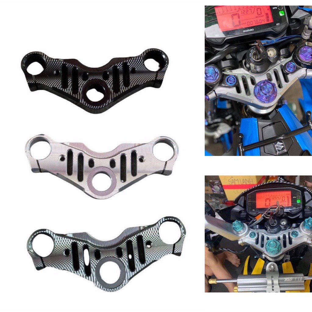 NEW 100% - Chảng 3 xe Raider Satria, 3 màu như hình. Nhôm CNC