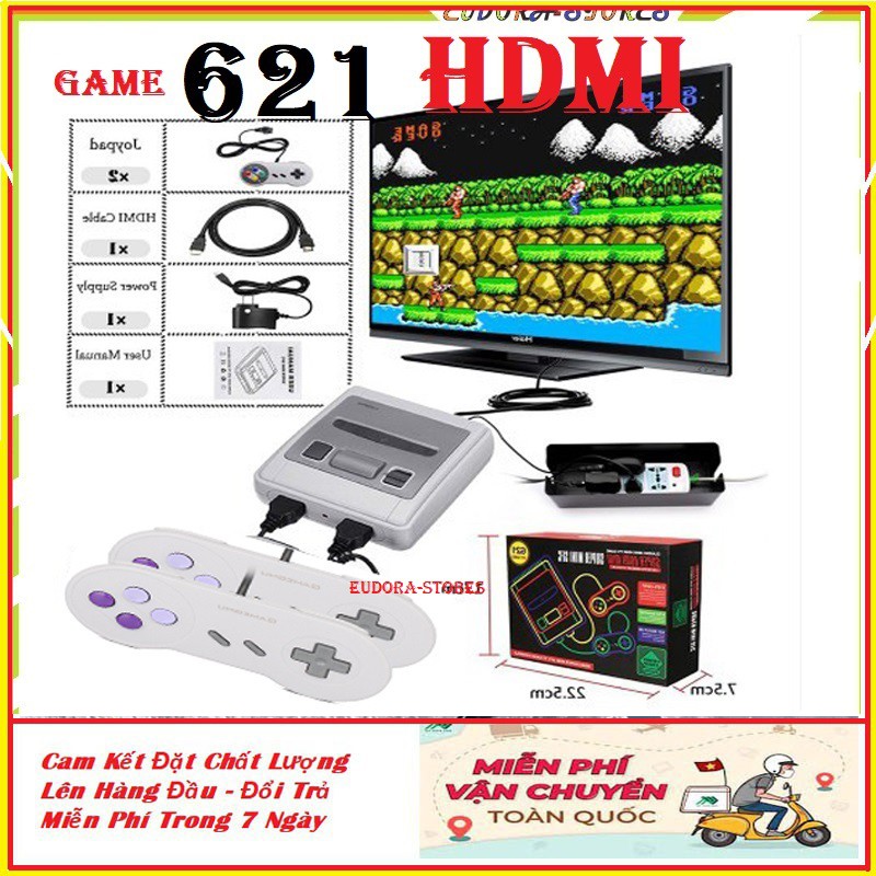 Máy Chơi Game 4 Nút HDMI 621 trò