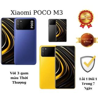 Điện thoại Xiaomi POCO M3 4GB/128GB  Bảo Hành 12 Tháng Lỗi 1 Đổi 1 Trong 7 nGày **