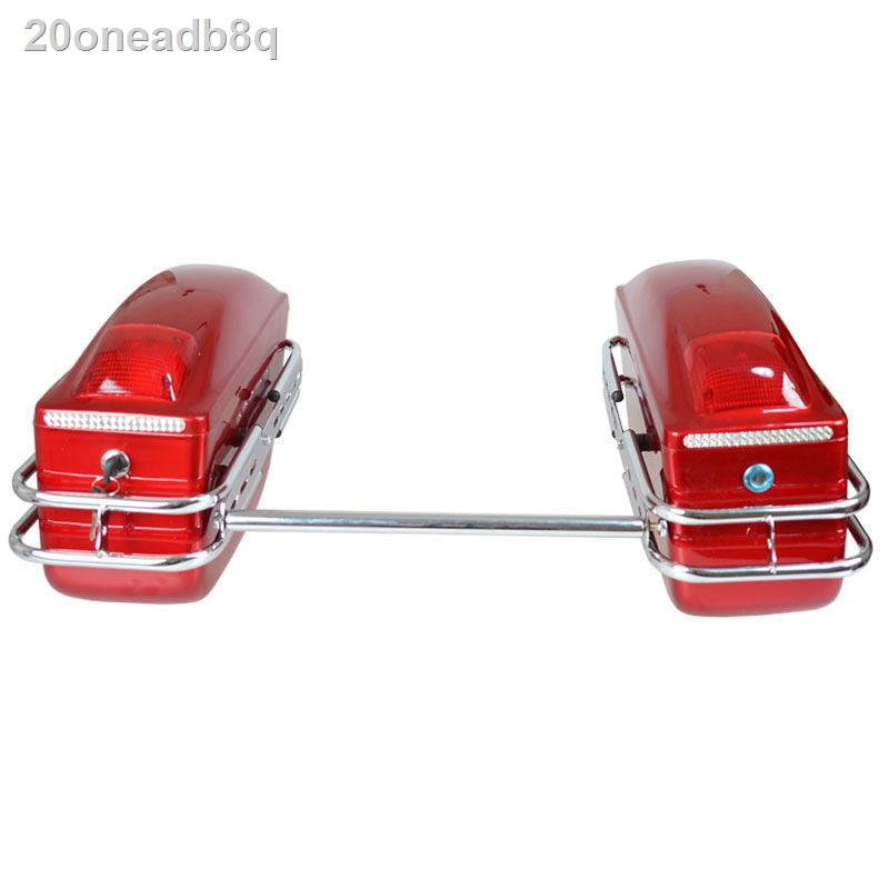 ✒ ✿ 20oneadb8qThùng xe máy hai bên hộp phụ điện treo phổ thông hoàng tử hông một phần ba có đèn