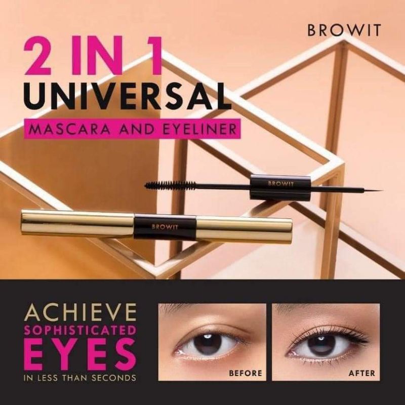 Chuốt mi Mascara Browit Nongchat 2in1 Thái Lan