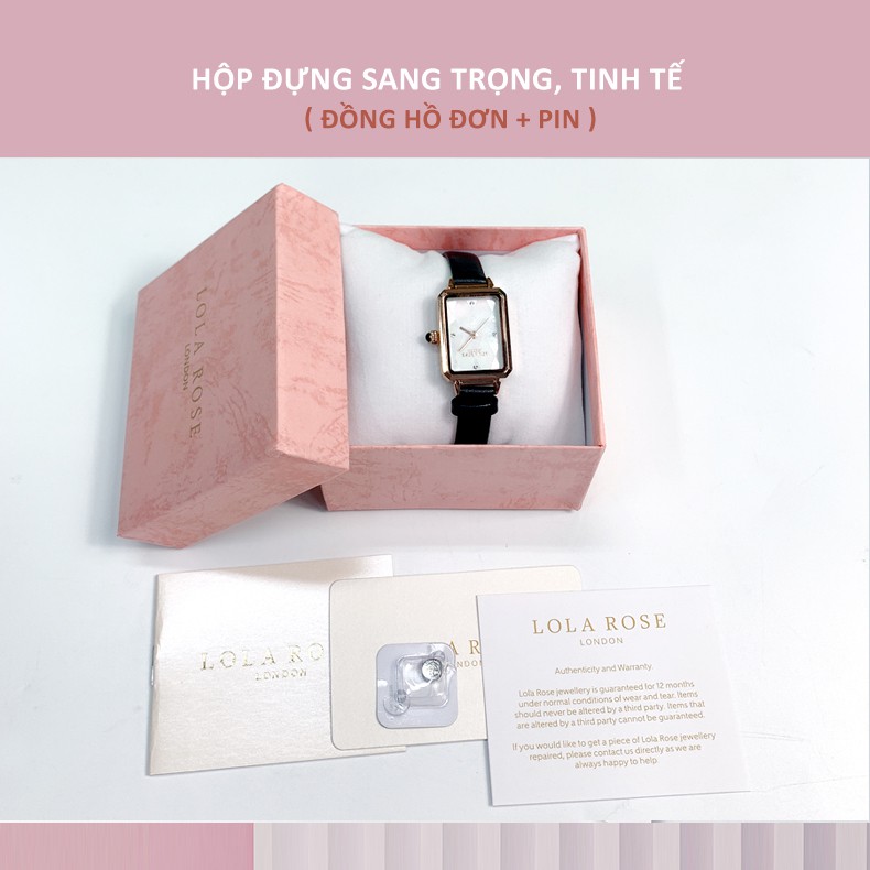 [Mã BMLTA50 giảm 10% đơn 150K] Đồng hồ nữ chính hãng Lolarose mặt vuông trắng xà cừ vỏ ngọc trai cao cấp thời trang | BigBuy360 - bigbuy360.vn
