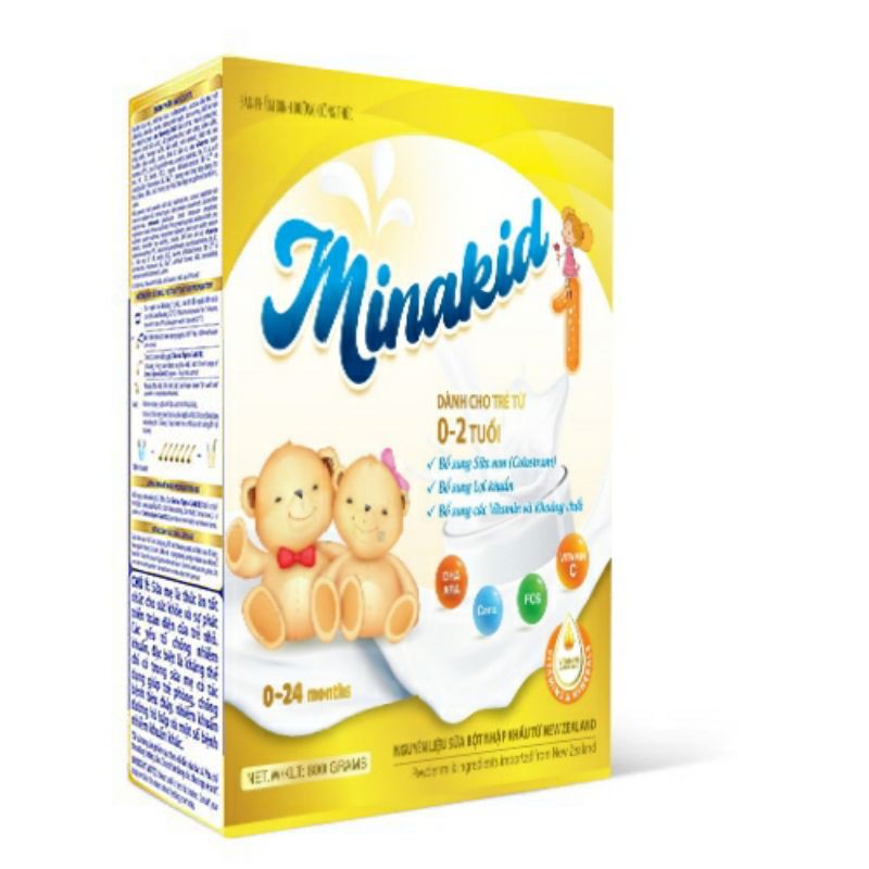 [Mã 267FMCGSALE giảm 8% đơn 500K] Sữa non Minakid hộp giấy 6 gói 18g