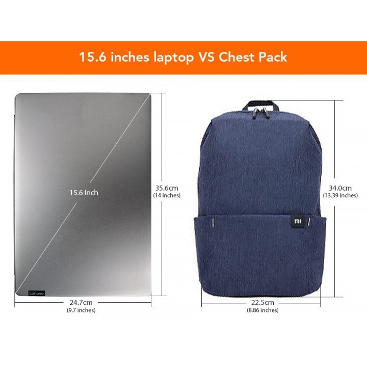 Xiaomi Mi Balo Mini Siêu Nhẹ 10l Chất Lượng Cao