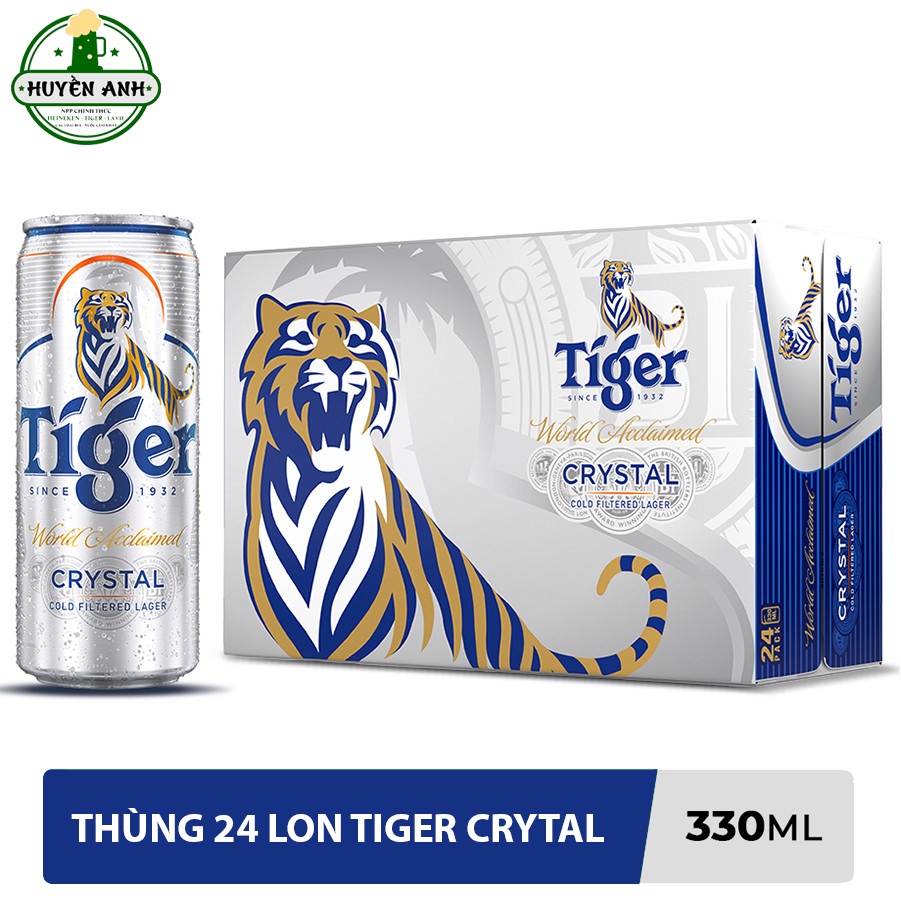 Bia Tiger Crystal Lon Cao 330ml - 24 lon