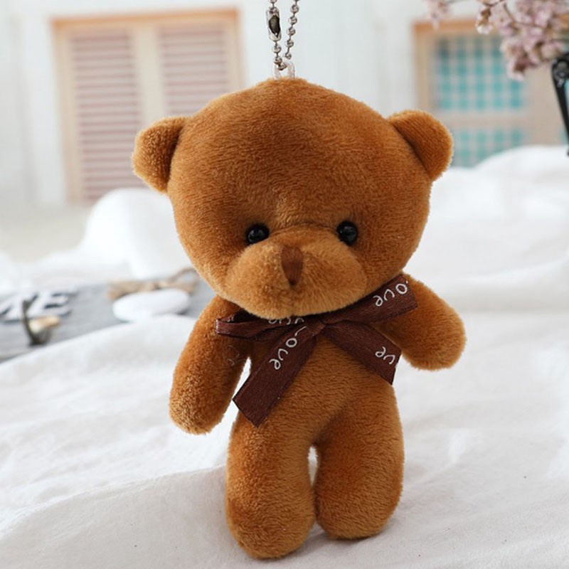 Teddy Bear Plush Toys Little Bear Doll Keychain Pendant Baby Toy