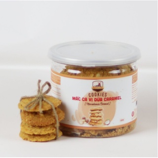 Bánh Cookies Mắc ca vị dừa caramel - Bánh ăn kiêng - Hộp 200gr