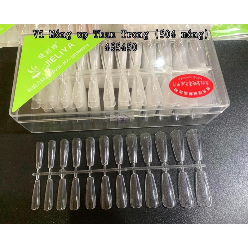 Móng úp phom thang jellya 1 hộp 504 móng mỏng dẻo